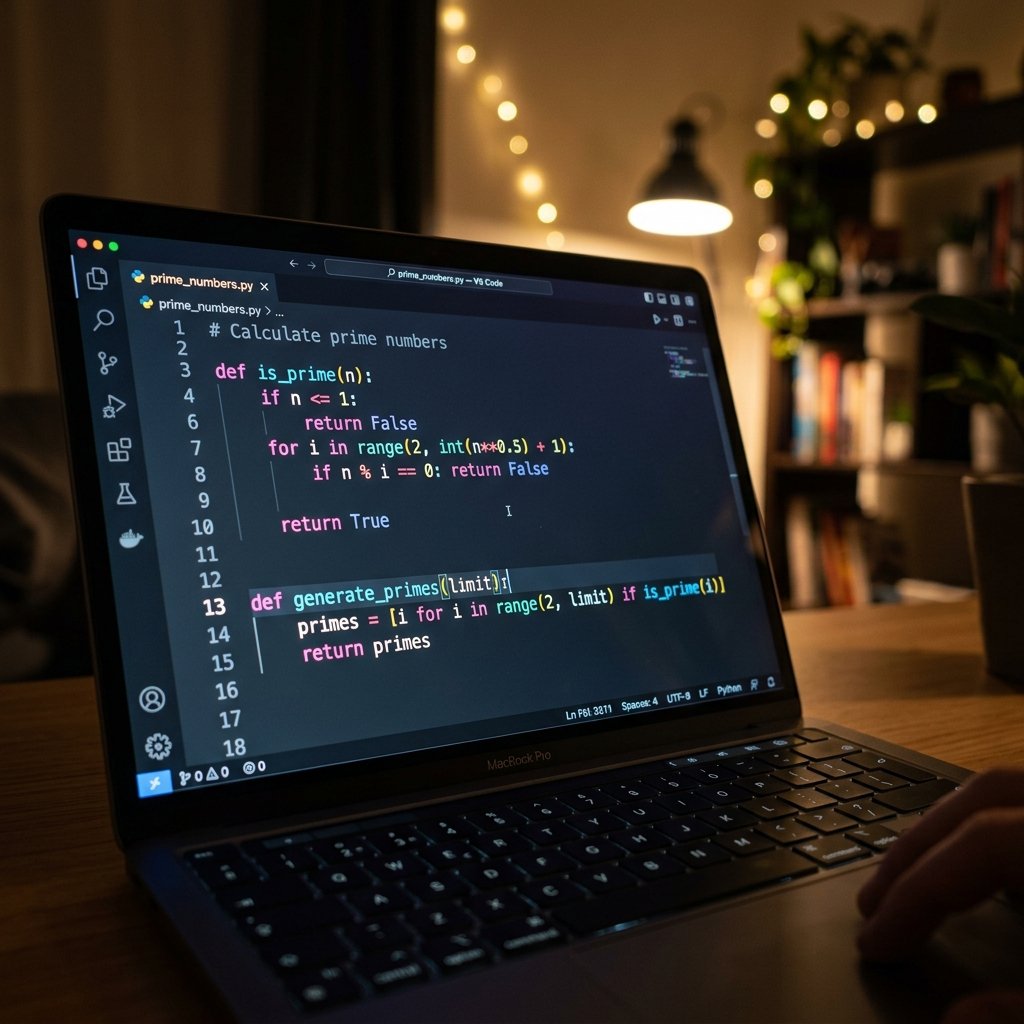 Clean code editor on a laptop